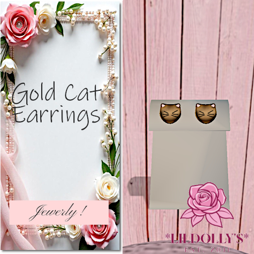 *LilDolly's* Gold Cat Earring Box