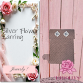 *LilDolly's* Silver Flower Earring Box