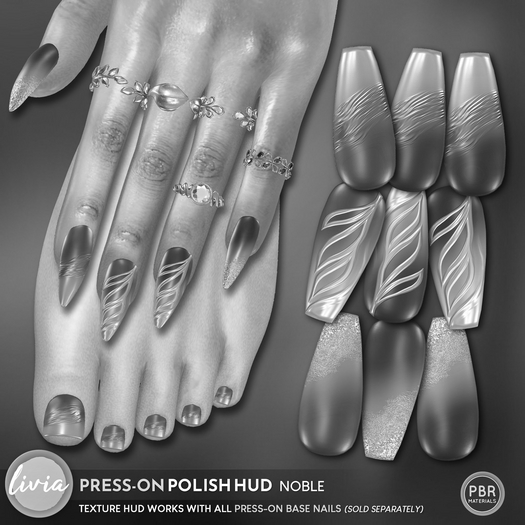 LIVIA Press-On Nails Polish HUD // Noble DEMO