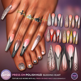 LIVIA Press-On Nails Polish HUD // Bleeding Heart