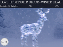 LOVE SUPERSTORE - LIT REINDEER - WINTER LILAC
