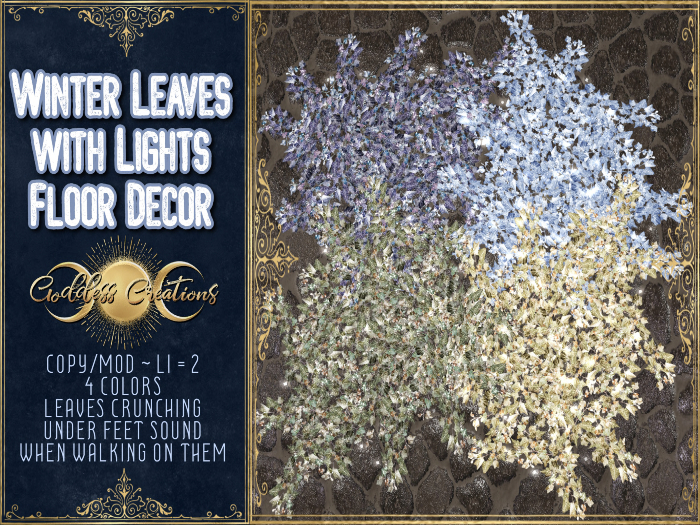 )O( GC: Winter Leaf with Lights Floor Decor