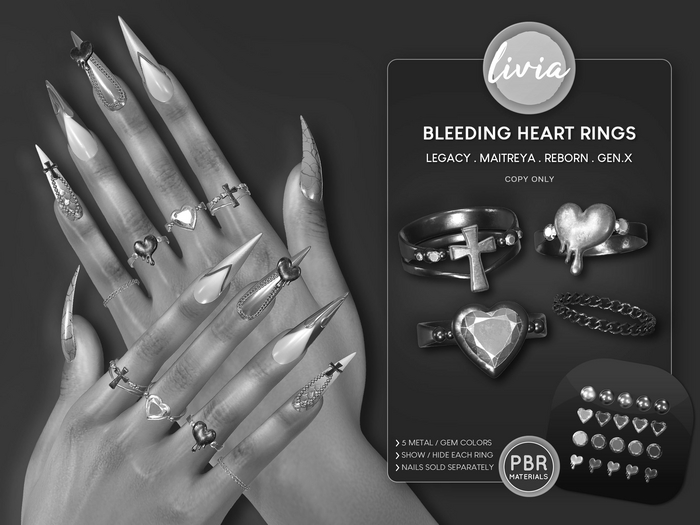 LIVIA Bleeding Heart Rings DEMO