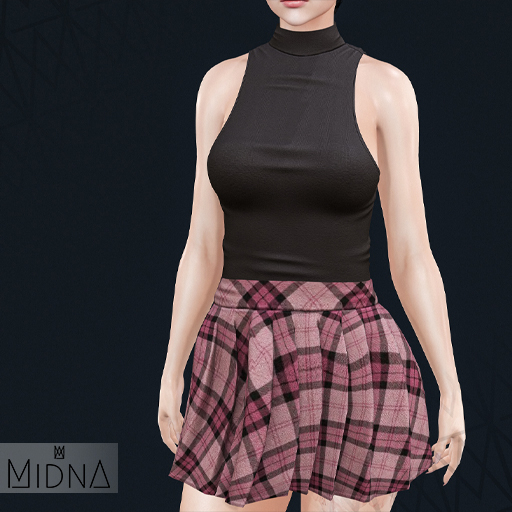 MIDNA - Willow Set Outfit - TARTAN ROSE [ADD]
