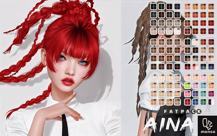 [monso] Aina Hair /Fatpack