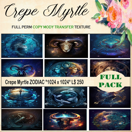 Crepe Myrtle Zodia Posters