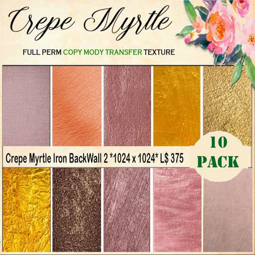 Crepe Myrtle Iron BackWall 2