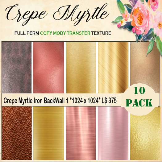 Crepe Myrtle Iron BackWall 1
