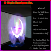 Crystal Moon Star Music Box Globe