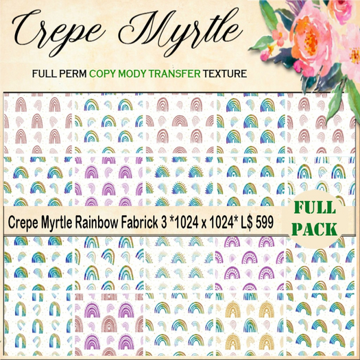 Crepe Myrtle Rainbow Fabrick Fullpack