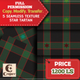 Star Tartan Fabric Texture – Full Perm Promo