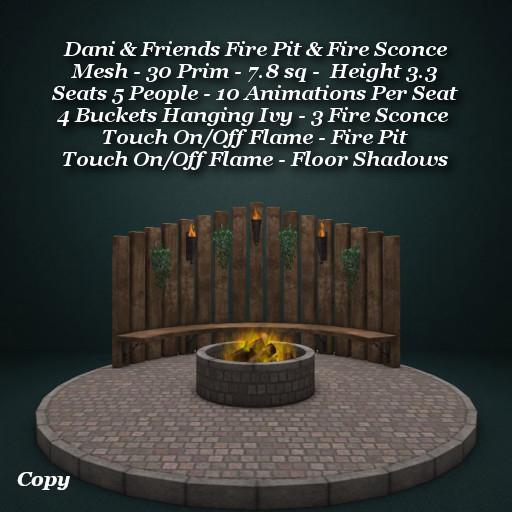 Dani & Friends Fire Pit & Fire Sconce1