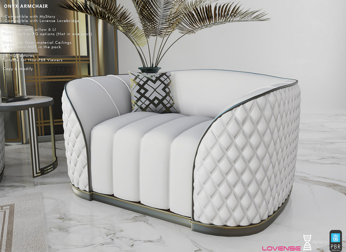 Onyx Armchair 6LI  WHITE - PG[Erfe Design] *