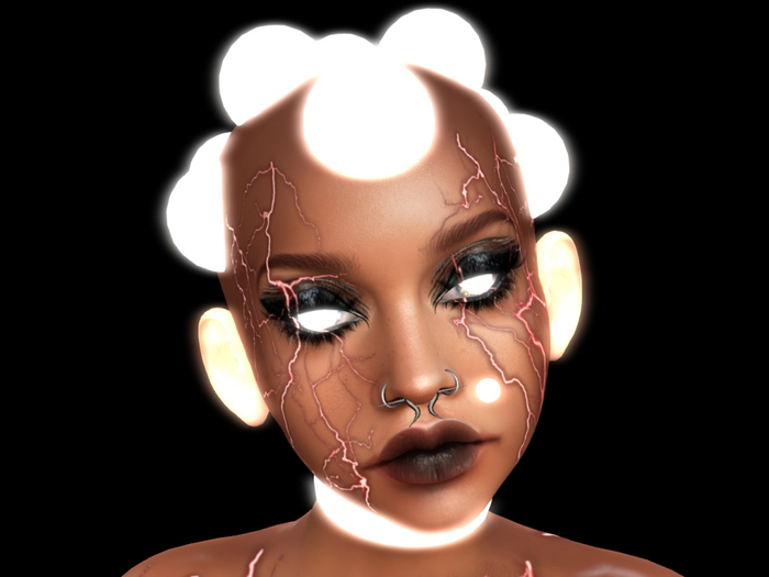 Mesh Ear = Sci-Fi,Cyborg,Fantasy ,Neon Glow  White