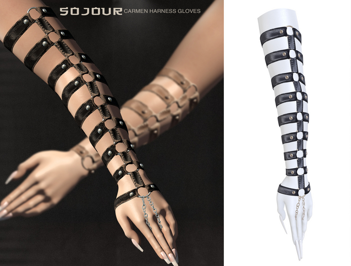 SOJOUR - Carmen gloves - crow
