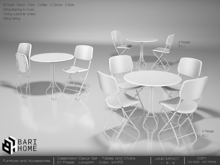 [BARI HOME] Celebration Party Chair and Table - White