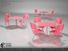 [BARI HOME] Celebration Party Chair and Table - Red Cherry