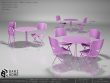 [BARI HOME] Celebration Party Chair and Table - Lilac