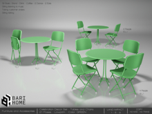 [BARI HOME] Celebration Party Chair and Table - Green