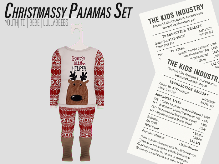 TKI- Santas Little Helper Pj Set