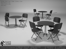 [BARI HOME] Celebration Party Chair and Table - Black