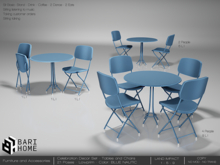 [BARI HOME] Celebration Party Chair and Table - Blue Nautic