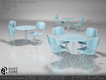 [BARI HOME] Celebration Party Chair and Table - Blue Cute