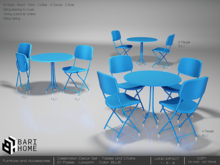 [BARI HOME] Celebration Party Chair and Table - Blue