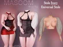 [[ Masoom ]] Wicked Rose Stole - Ivory