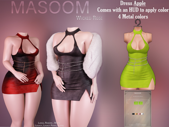 [[ Masoom ]] Wicked Rose Dress - Apple