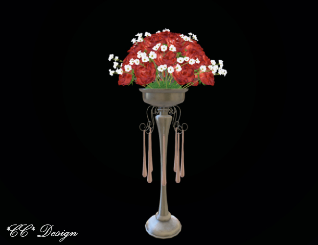 (264) *CC* Wedding Centerpiece Romantic Roses Red