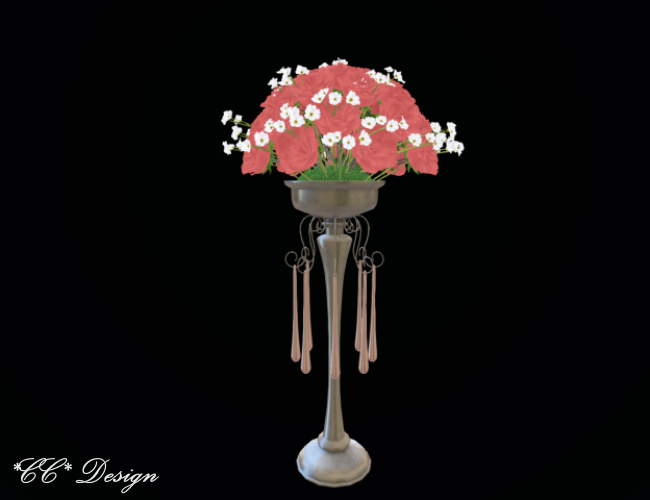 (264) *CC* Wedding Centerpiece Romantic Roses Indiared