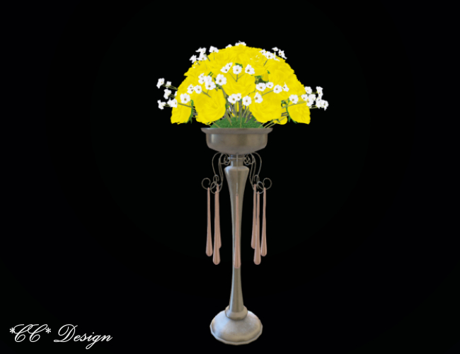 (264) *CC* Wedding Centerpiece Romantic Roses Gold