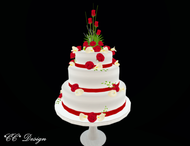 (266) *CC* Wedding Cake Love Red