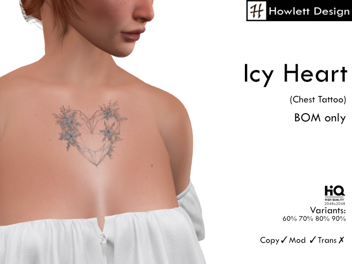 [HDesign] Icy Heart (Chest Tattoo)