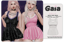 Gaia - dolly ruffle mini dress - white