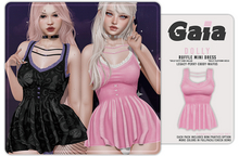 Gaia - dolly ruffle mini dress - babypink