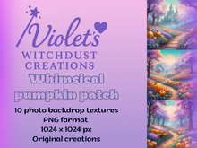 Whimsical pumpkin patch Backdrops