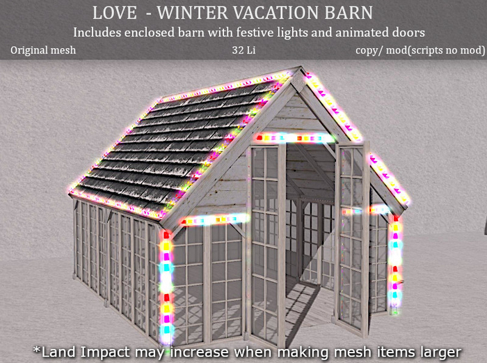 LOVE SUPERSTORE - WINTER VACATION BARN