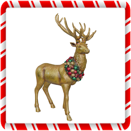 Gold Holiday Reindeer