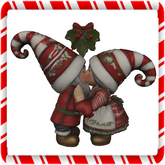 Gnome Kiss Under Mistletoe