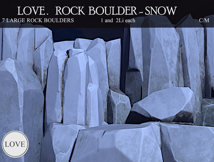 LOVE SUPERSTORE - ROCK BOULDER SET - SNOW 