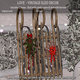 LOVE SUPERSTORE - VINTAGE SLEDS DECOR