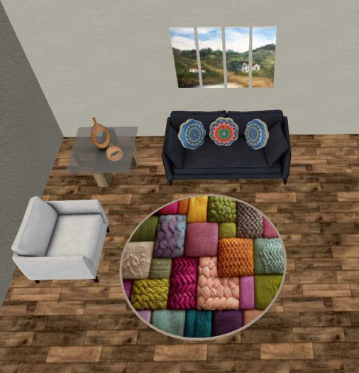 Handmade Rug Round #139