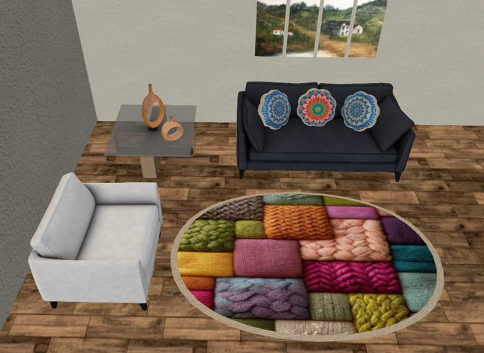 Handmade Rug oval #051