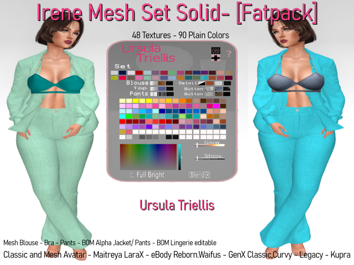 7264 Anette Mesh Set Plain - [Fatpack]