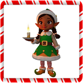 Christmas Elf  w Candle 2