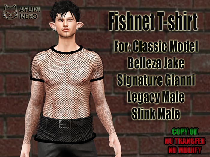 - Shirt  Fishinet Black