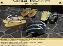 Zashiki-gi :: Geta- Komachi Geta Set