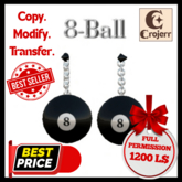 Lucky 8-Ball Mesh Earrings – Full Perm